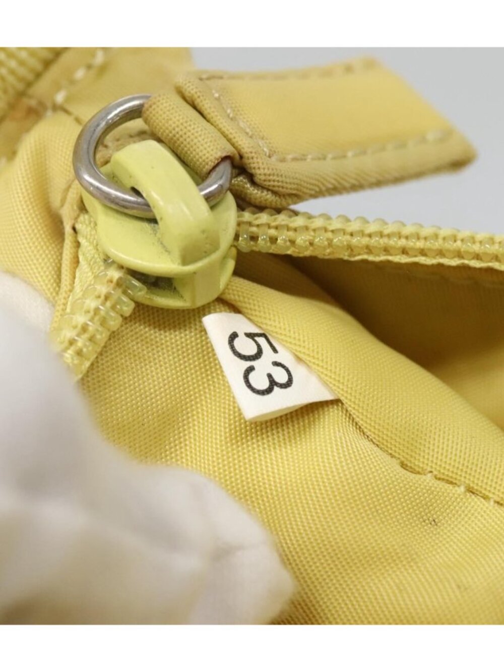 PRADA Accessory Pouch Nylon Yellow Gold - Picture 10 of 16